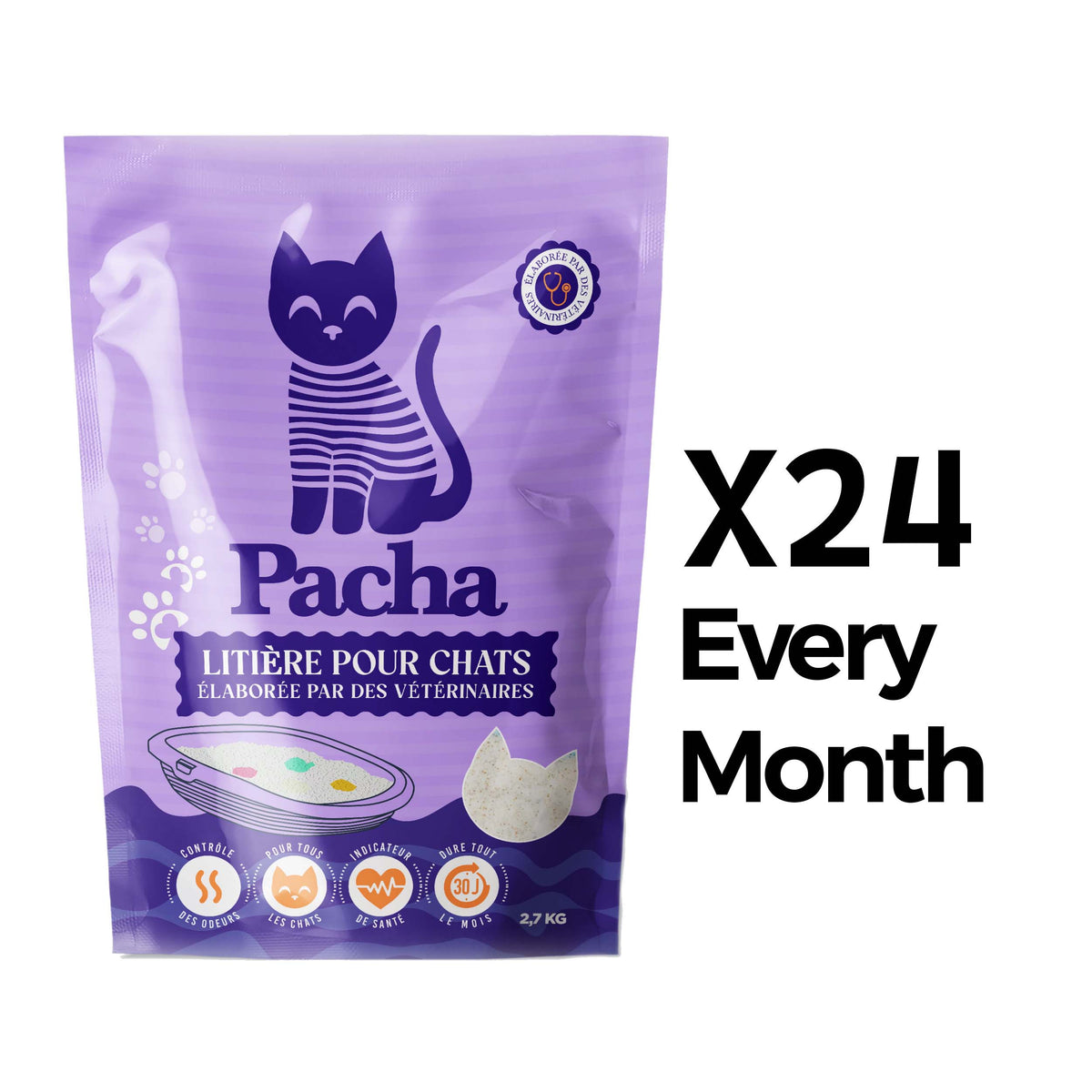 q) 24 bags every month