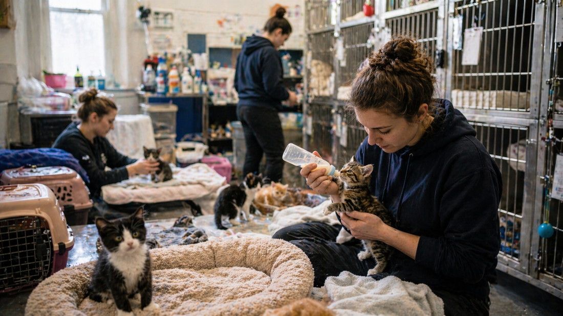 Animal shelter caring for many kittens during kitten season in the UK – Pacha Litter