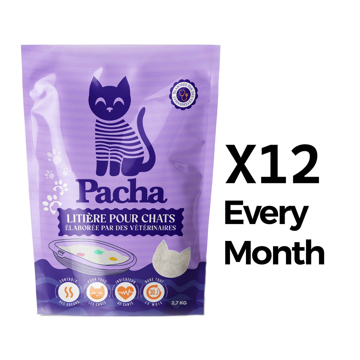 p) 12 bags every month