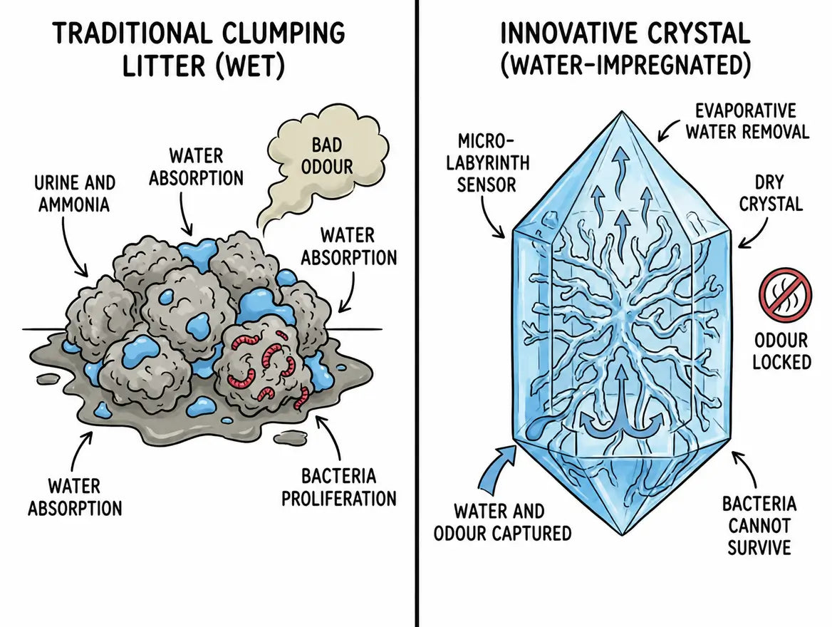 Clumping litter vs silica crystals