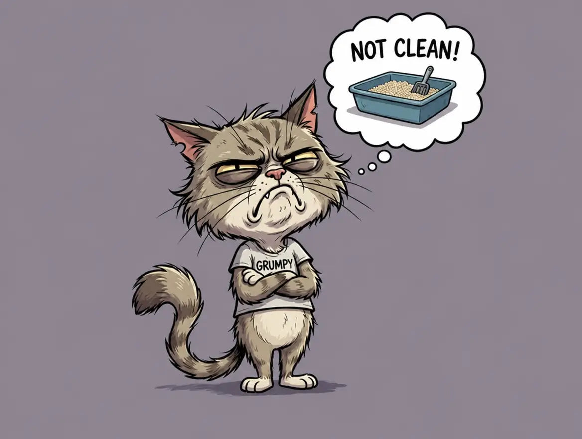 Cat unhappy with its litter